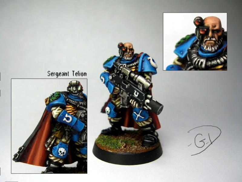 Scouts, Sergeant, Space Marines, Telion, Ultramarines, Warhammer 40,000